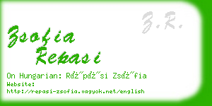 zsofia repasi business card